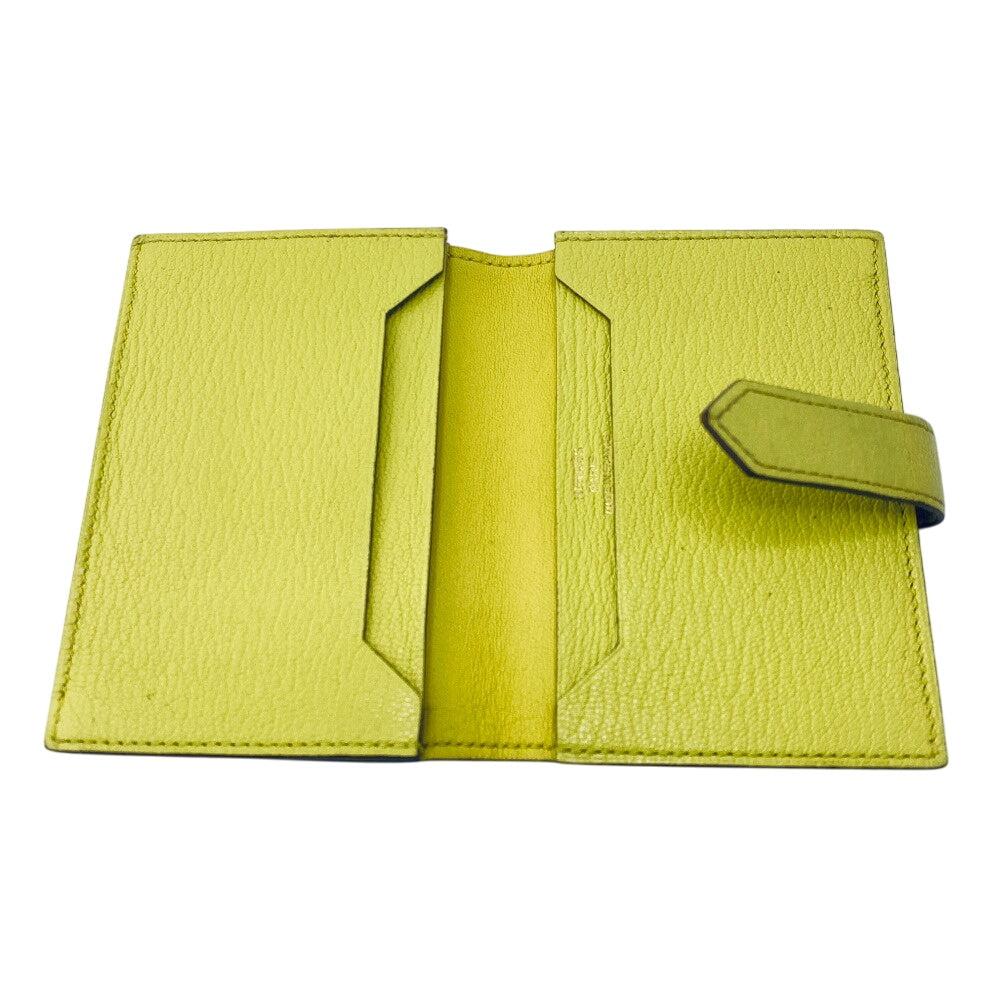 HERMES Card Case Chevre Misol yellow Baan Women(Unisex)  d