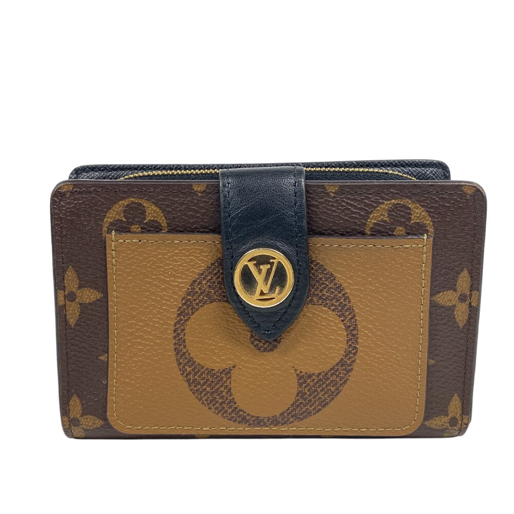 LOUIS VUITTON Bifold Wallet M69432 leather Brown Portefeuille Monogram reverse Juliet Women  d