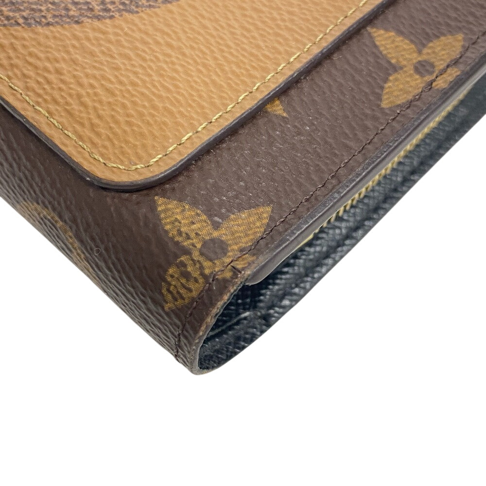 LOUIS VUITTON Bifold Wallet M69432 leather Brown Portefeuille Monogram reverse Juliet Women  d