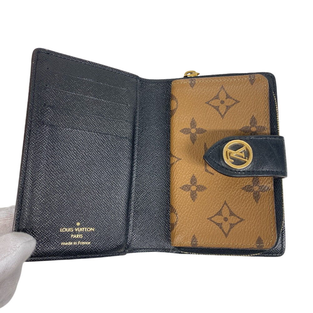 LOUIS VUITTON Bifold Wallet M69432 leather Brown Portefeuille Monogram reverse Juliet Women  d