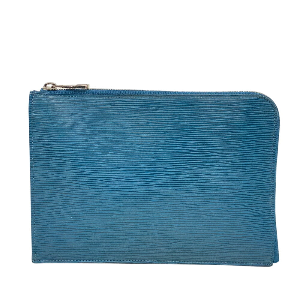 LOUIS VUITTON Clutch bag M58842 leather turquoise blue Epi Pochette Jules PM mens  d