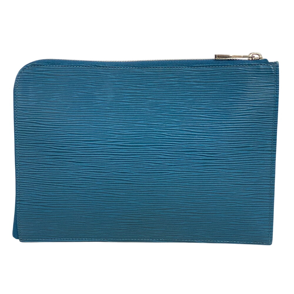 LOUIS VUITTON Clutch bag M58842 leather turquoise blue Epi Pochette Jules PM mens  d