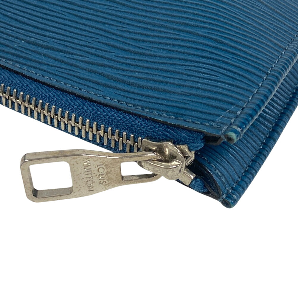 LOUIS VUITTON Clutch bag M58842 leather turquoise blue Epi Pochette Jules PM mens  d
