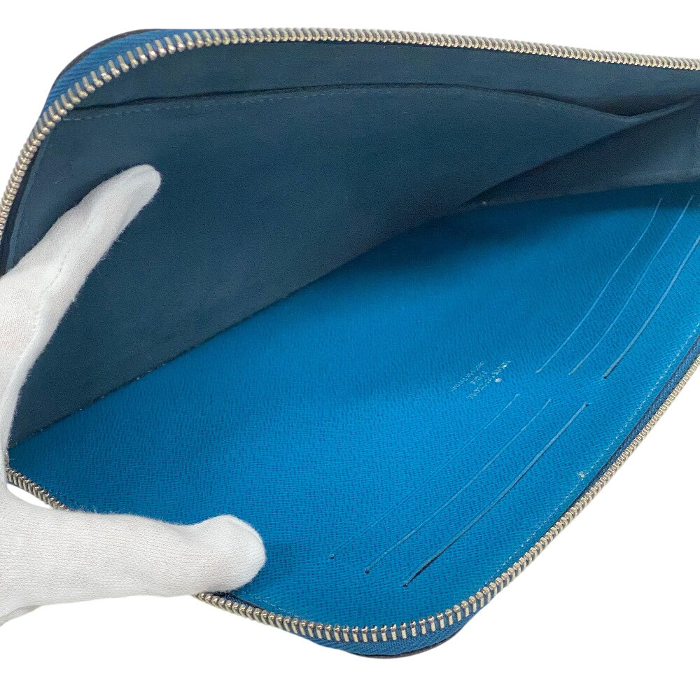 LOUIS VUITTON Clutch bag M58842 leather turquoise blue Epi Pochette Jules PM mens  d
