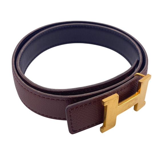 HERMES belt leather Brown 1 Mini Constance H Belt Women  d