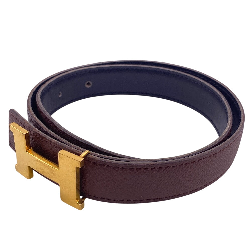HERMES belt leather Brown 1 Mini Constance H Belt Women  d