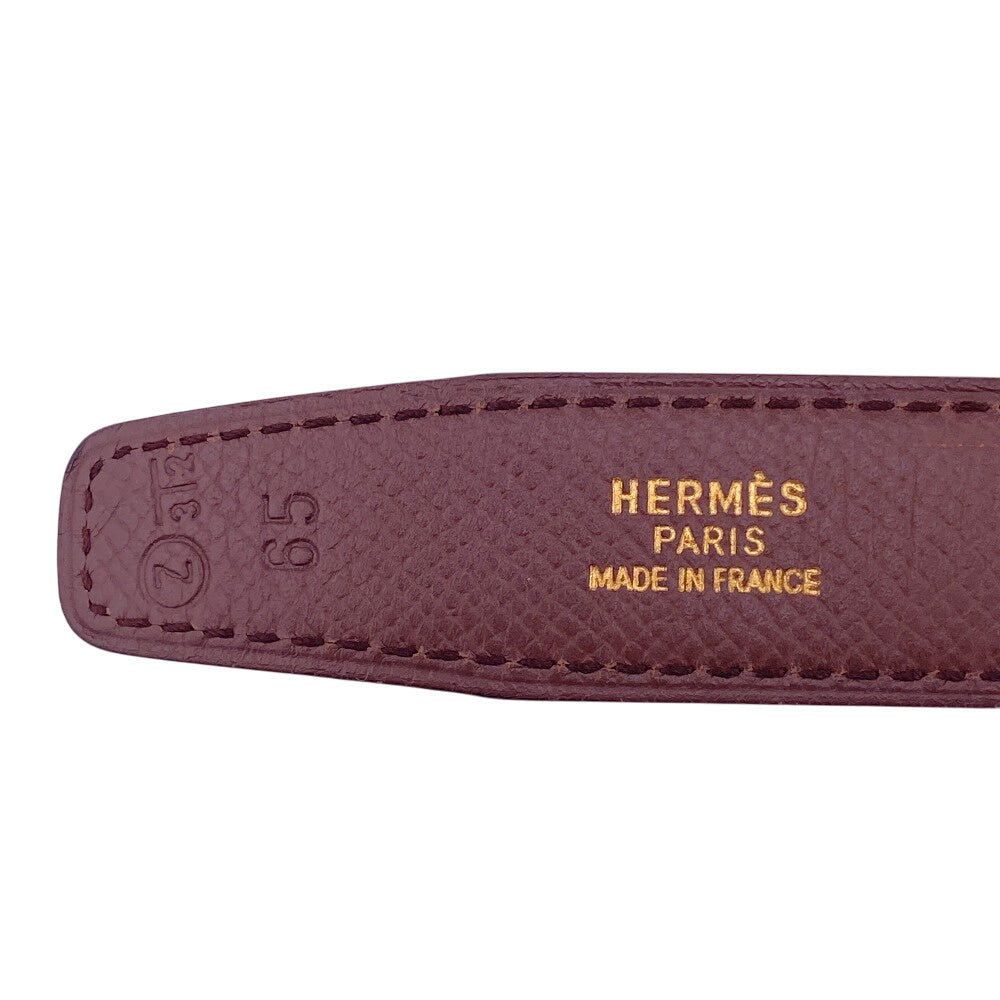HERMES belt leather Brown 1 Mini Constance H Belt Women  d
