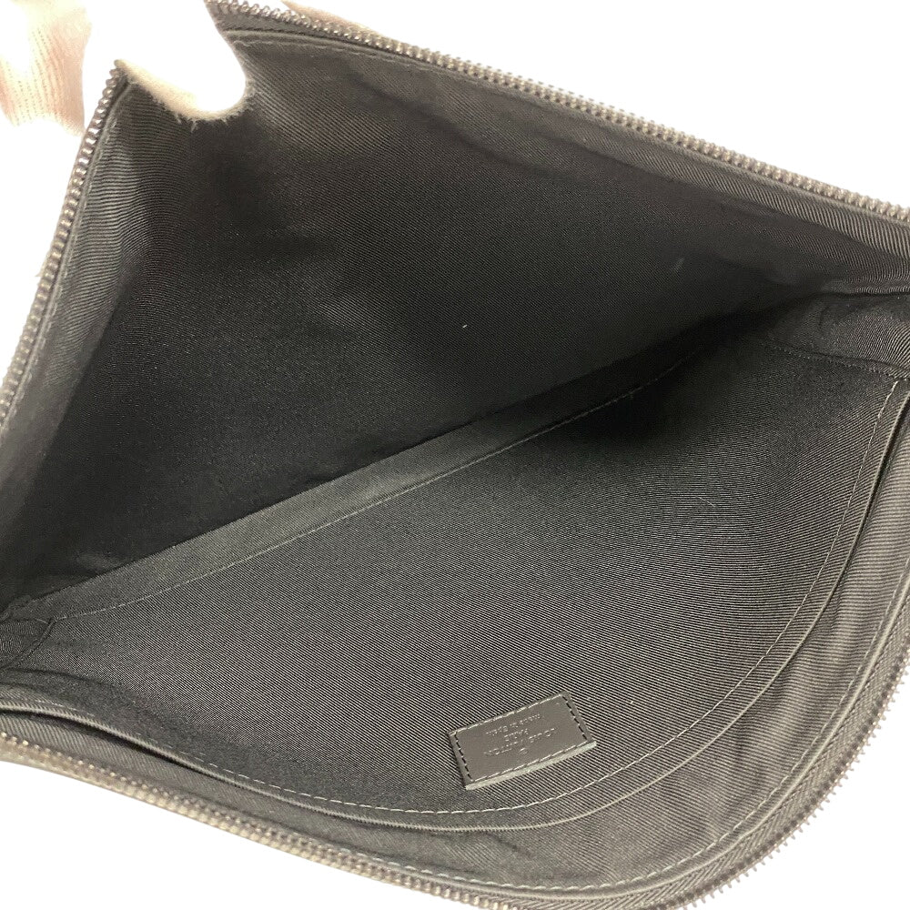 LOUIS VUITTON Clutch bag M62903 leather black Pochette Monogram shadow Discovery mens  d