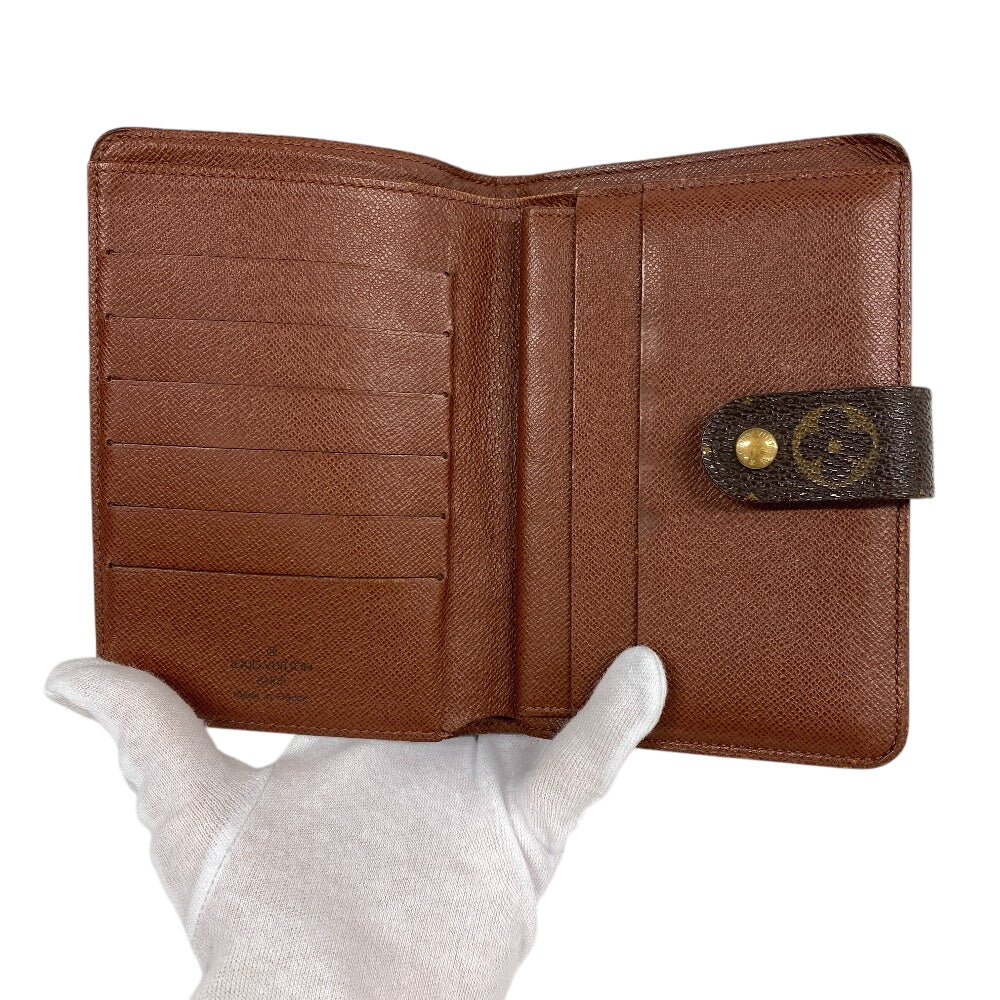 LOUIS VUITTON Bifold Wallet M61207 leather Brown Compact wallet Monogram Porto Papie Zip Women(Unisex)  d
