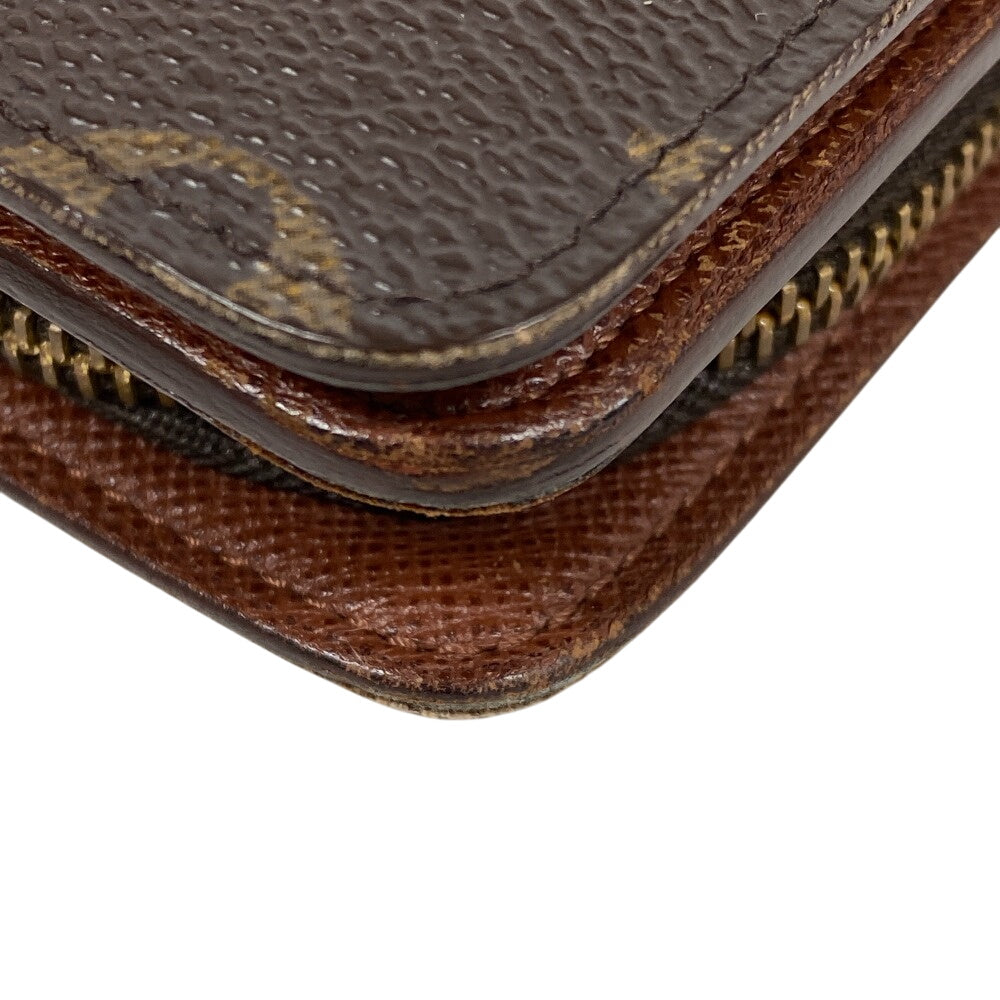 LOUIS VUITTON Bifold Wallet M61207 leather Brown Compact wallet Monogram Porto Papie Zip Women(Unisex)  d