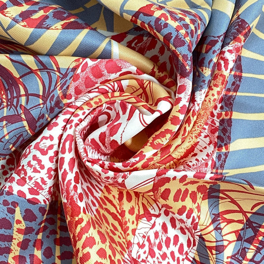 HERMES scarf silk Orange JUNGLE LOVE Carre70 Women  d