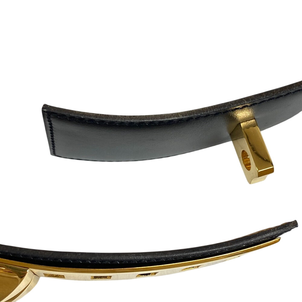 HERMES belt leather black Medor Cory Edssian Women(Unisex)  d