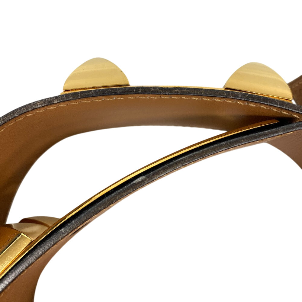 HERMES belt leather black Medor Cory Edssian Women(Unisex)  d