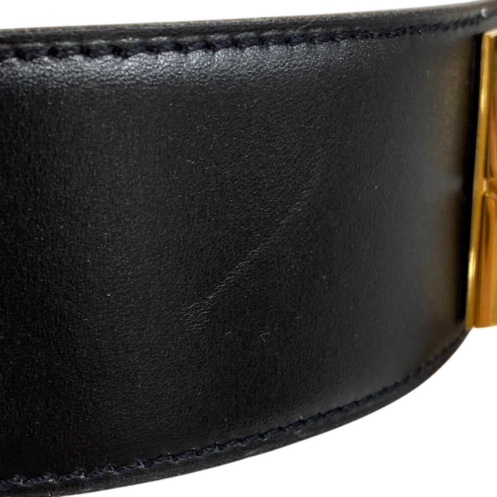 HERMES belt leather black Medor Cory Edssian Women(Unisex)  d