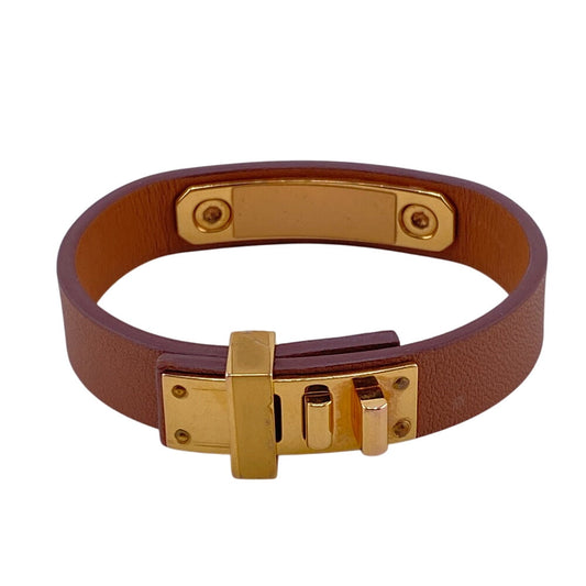 HERMES bracelet leather Brown Asdukour(Unisex)  d