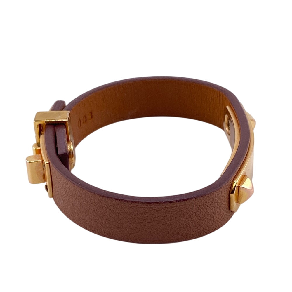 HERMES bracelet leather Brown Asdukour(Unisex)  d