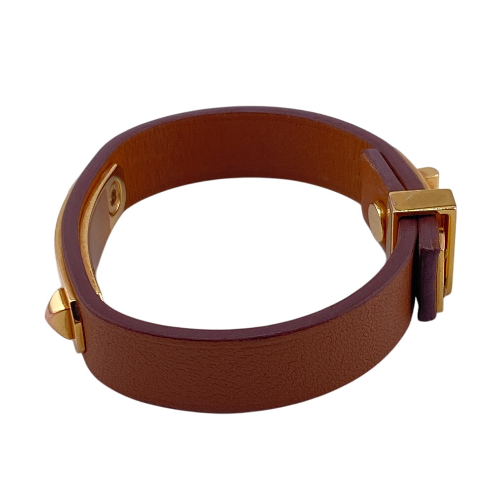 HERMES bracelet leather Brown Asdukour(Unisex)  d