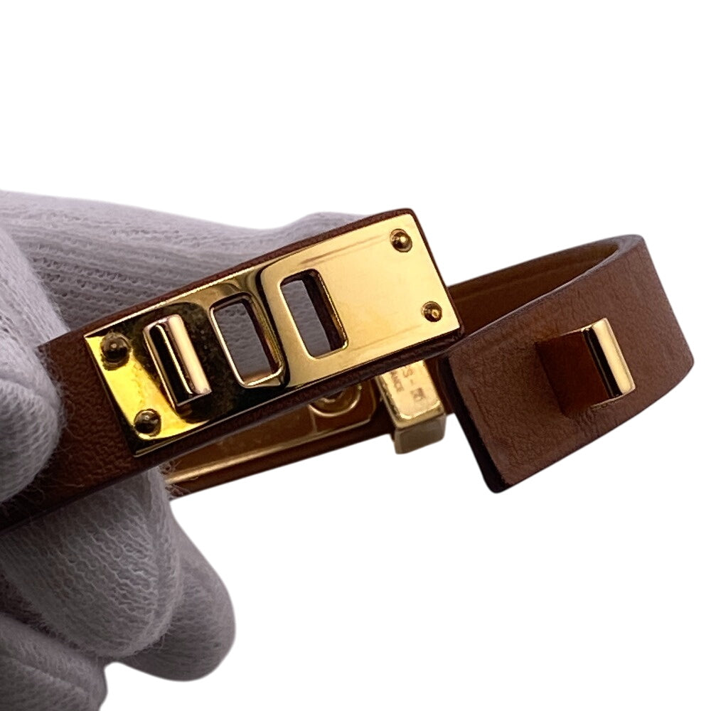HERMES bracelet leather Brown Asdukour(Unisex)  d