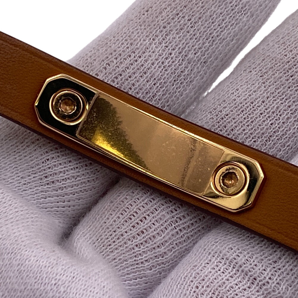 HERMES bracelet leather Brown Asdukour(Unisex)  d