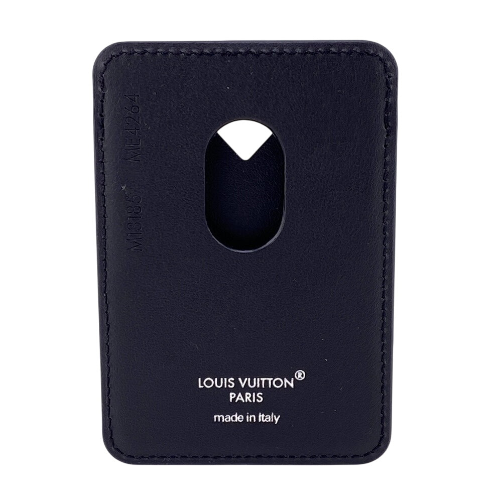 LOUIS VUITTON Card Case M13185 leather Brown Monogram macacer Porto Carte Magnet mens(Unisex)