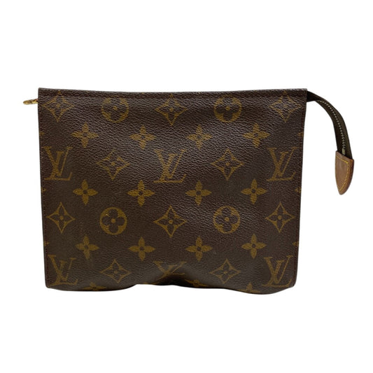 LOUIS VUITTON Pouch M47544 leather Brown Monogram posh toilette Women