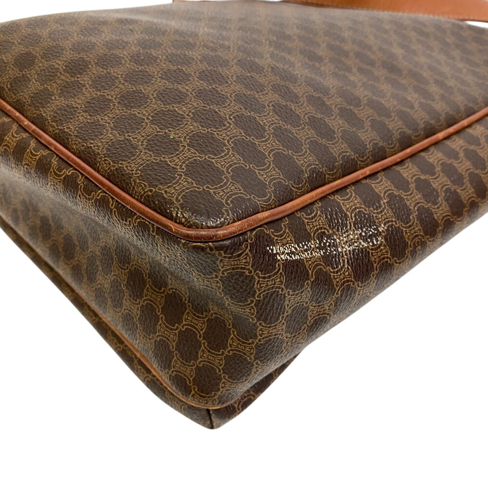 CELINE Shoulder Bag leather Brown   macadam Women