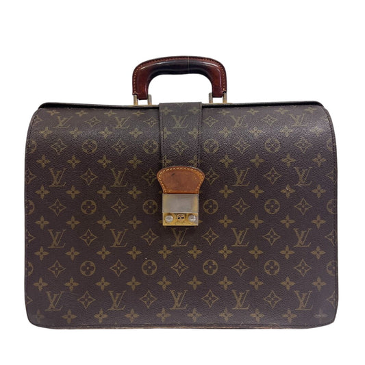 LOUIS VUITTON Business bag M53305 leather Brown Monogram Fermoire