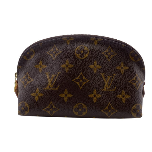 LOUIS VUITTON Cosmetics Pouch M47515 leather Brown Cosmetics Pouch Monogram Pochette CosmetiquePM Women