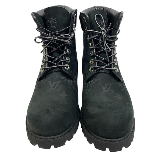 LOUIS VUITTON boots Nubuck, Leather black LOUIS VUITTON x Timberland ankle boots Monogram mens 8 1/2