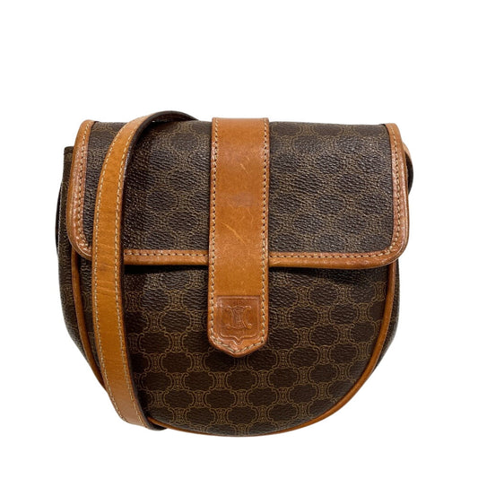 CELINE Shoulder Bag leather Brown Pochette   Macadam Women