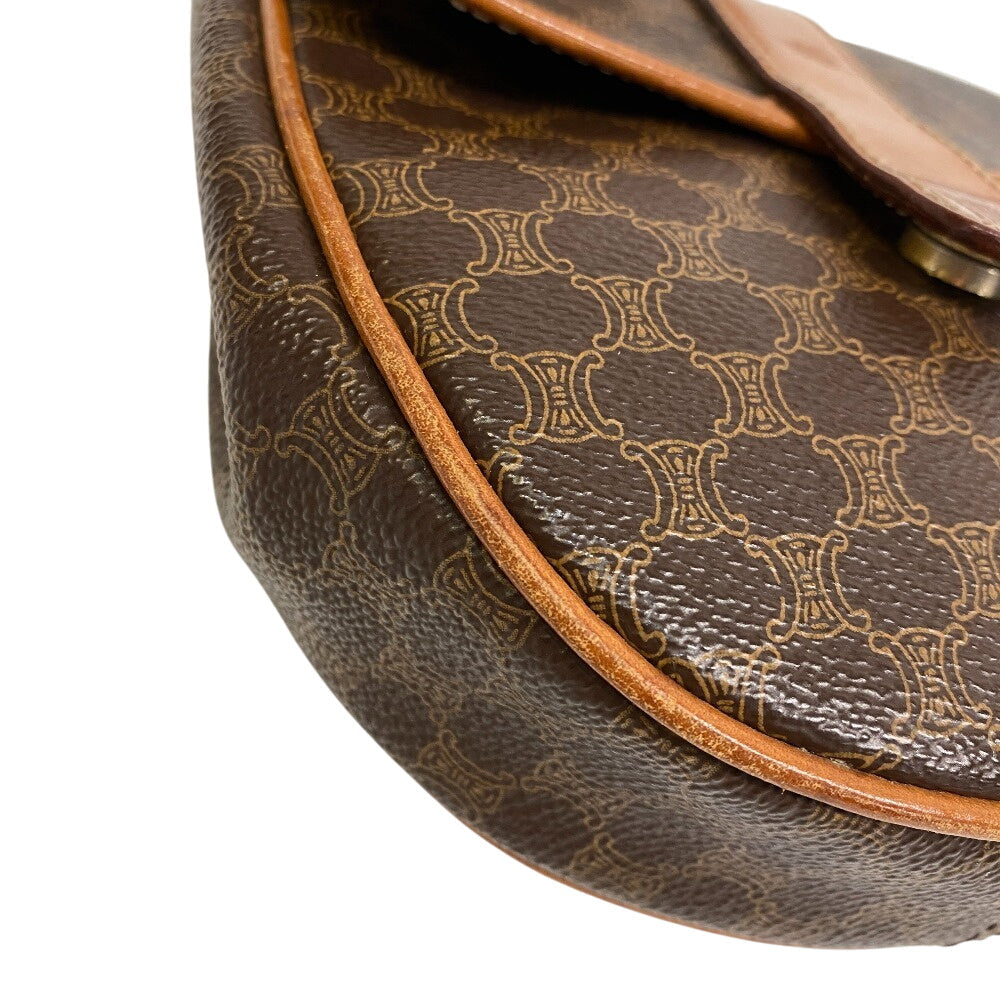 CELINE Shoulder Bag leather Brown Pochette   Macadam Women