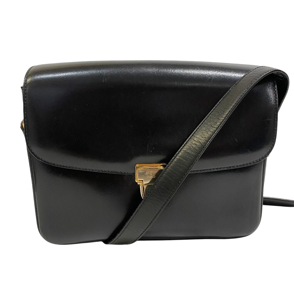 CELINE Shoulder Bag leather black   Triomphe Women