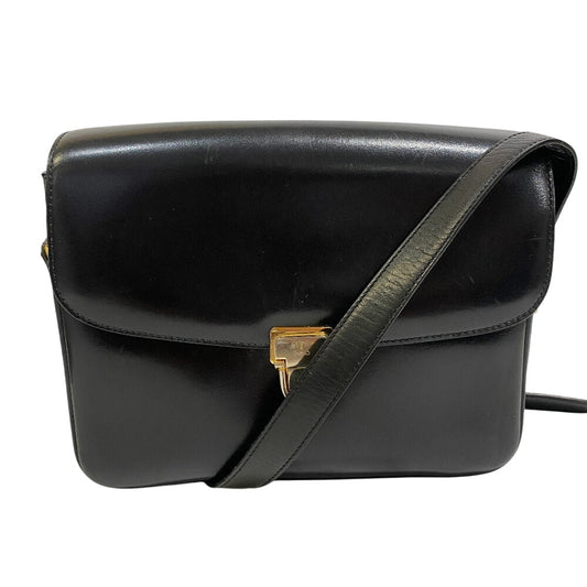 CELINE Shoulder Bag leather black   Triomphe Women