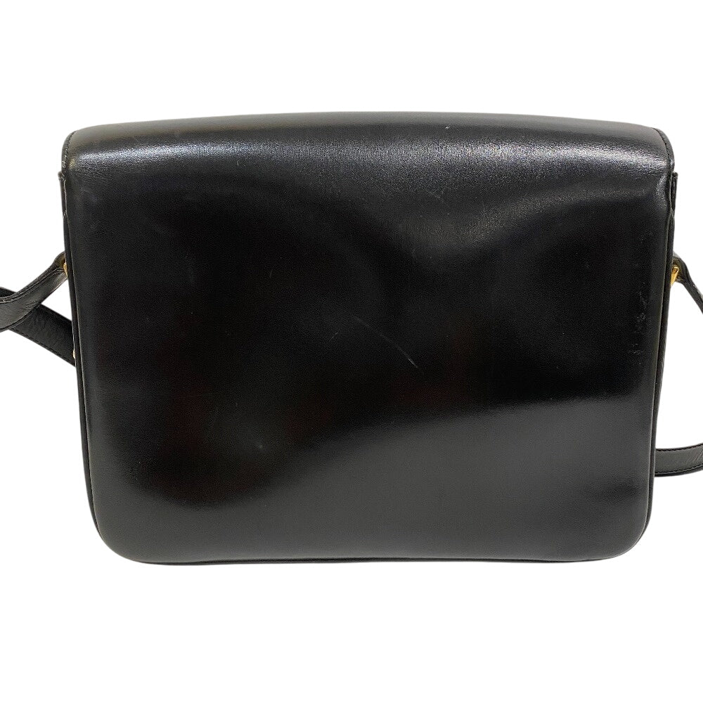 CELINE Shoulder Bag leather black   Triomphe Women