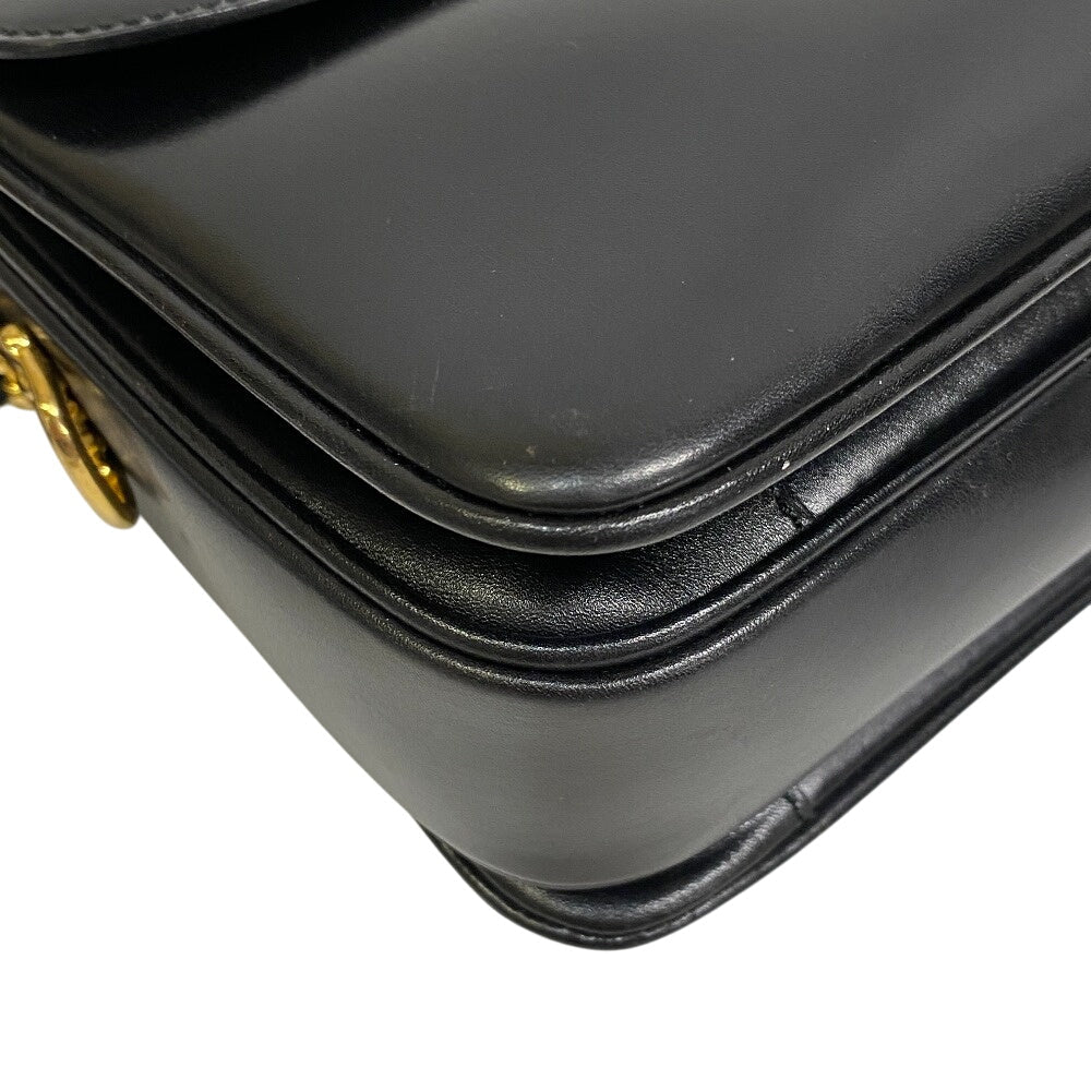 CELINE Shoulder Bag leather black   Triomphe Women