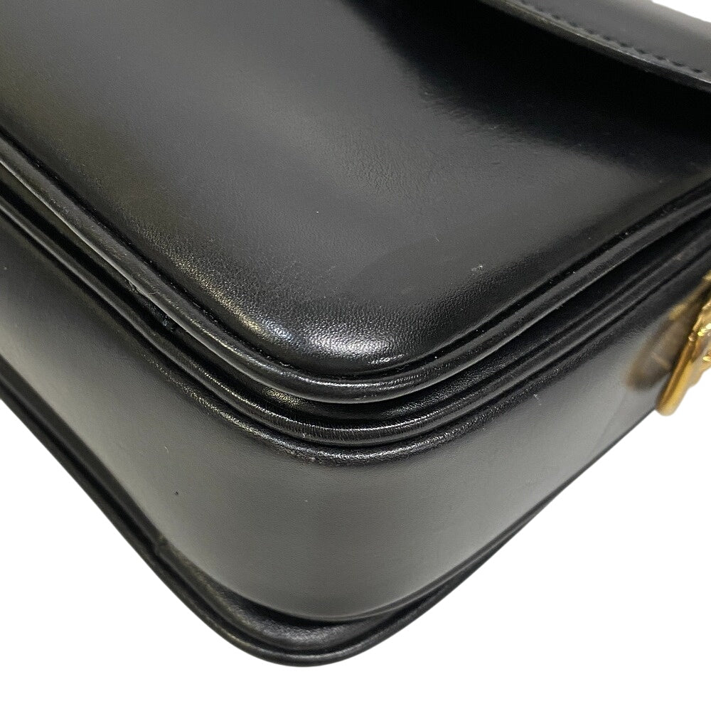 CELINE Shoulder Bag leather black   Triomphe Women