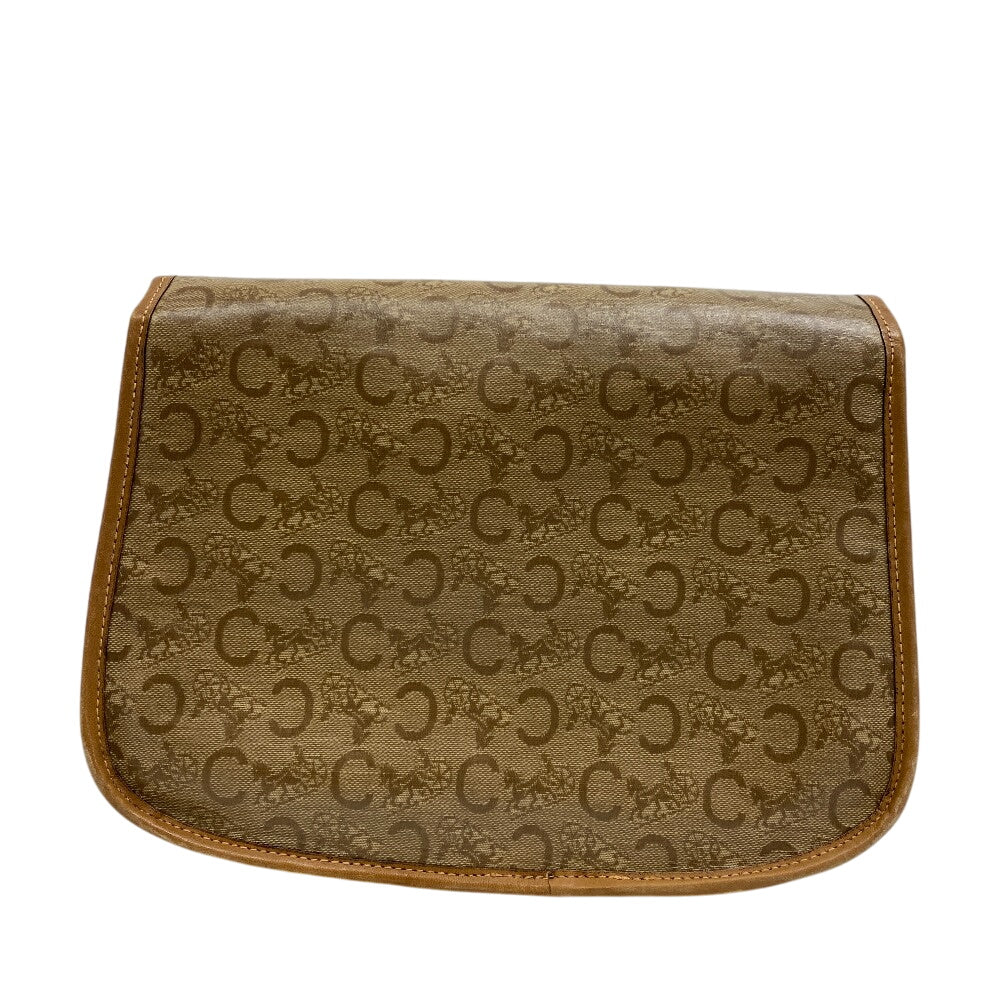 CELINE Shoulder Bag leather beige   Carriage Metal Women