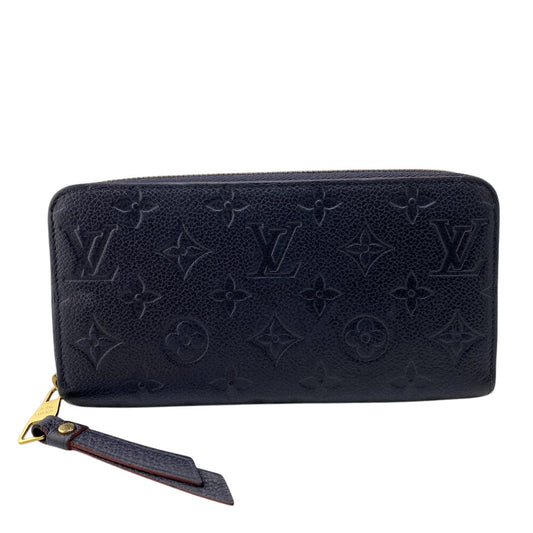 LOUIS VUITTON Long Wallet Purse M62121 leather Navy Zip Around Monogram Ann Platt Zippy wallet Women