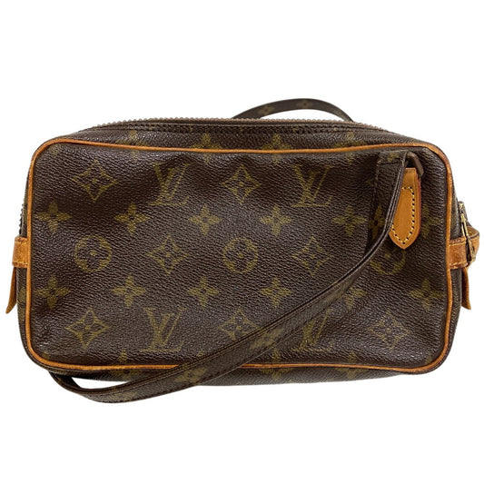 LOUIS VUITTON Shoulder Bag M51828 Monogram canvas, leather Brown Monogram Marley Bandouliere Pochette