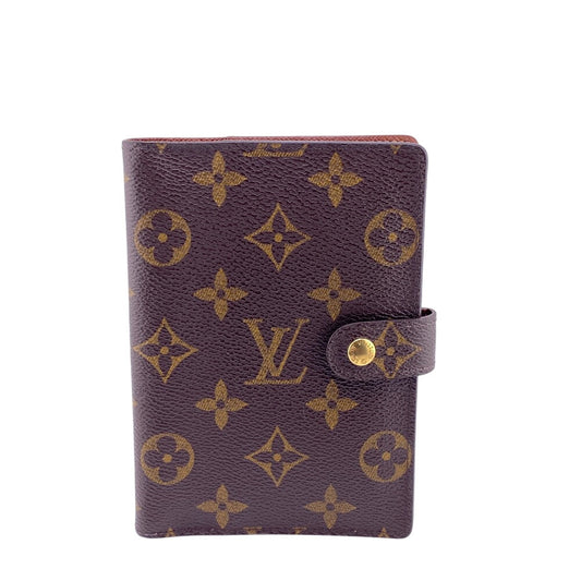 LOUIS VUITTON Notebook cover R20005 leather Brown Monogram Agenda PM(Unisex)