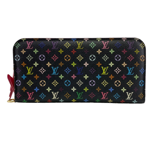 LOUIS VUITTON Long Wallet Purse M93754 leather black Monogram multicolor Portefeuille Ansolit