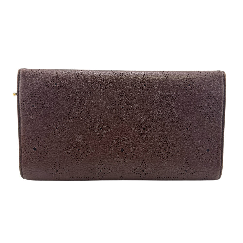 LOUIS VUITTON Long Wallet Purse M95995 Mahina, Leather Brown Mahina Portefeuille Amelia