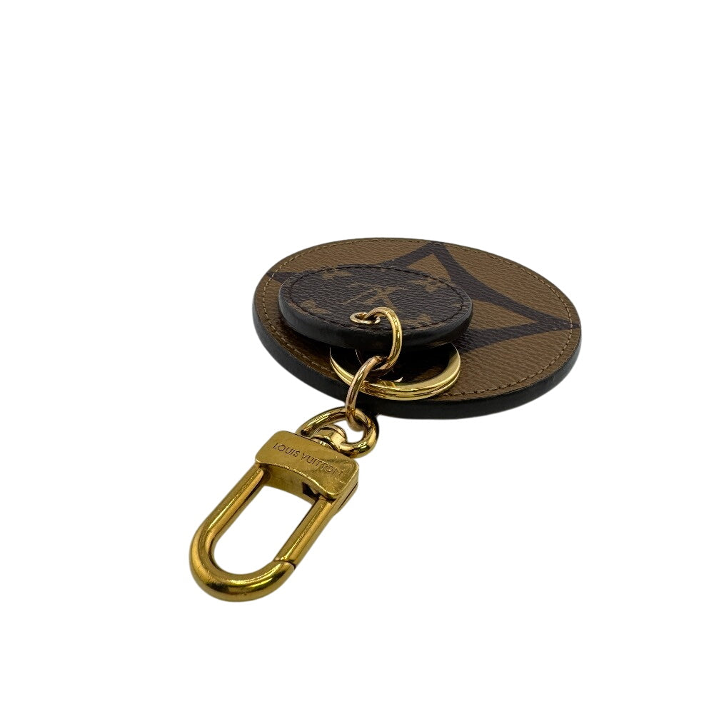 LOUIS VUITTON key ring M69317 leather Brown Monogram giant reverse Porto Clé Illus