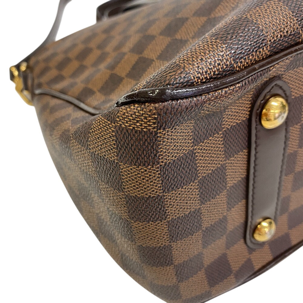 LOUIS VUITTON Handbag N41177 Leather, Cloth Brown Damier Hippopotamus roseberry