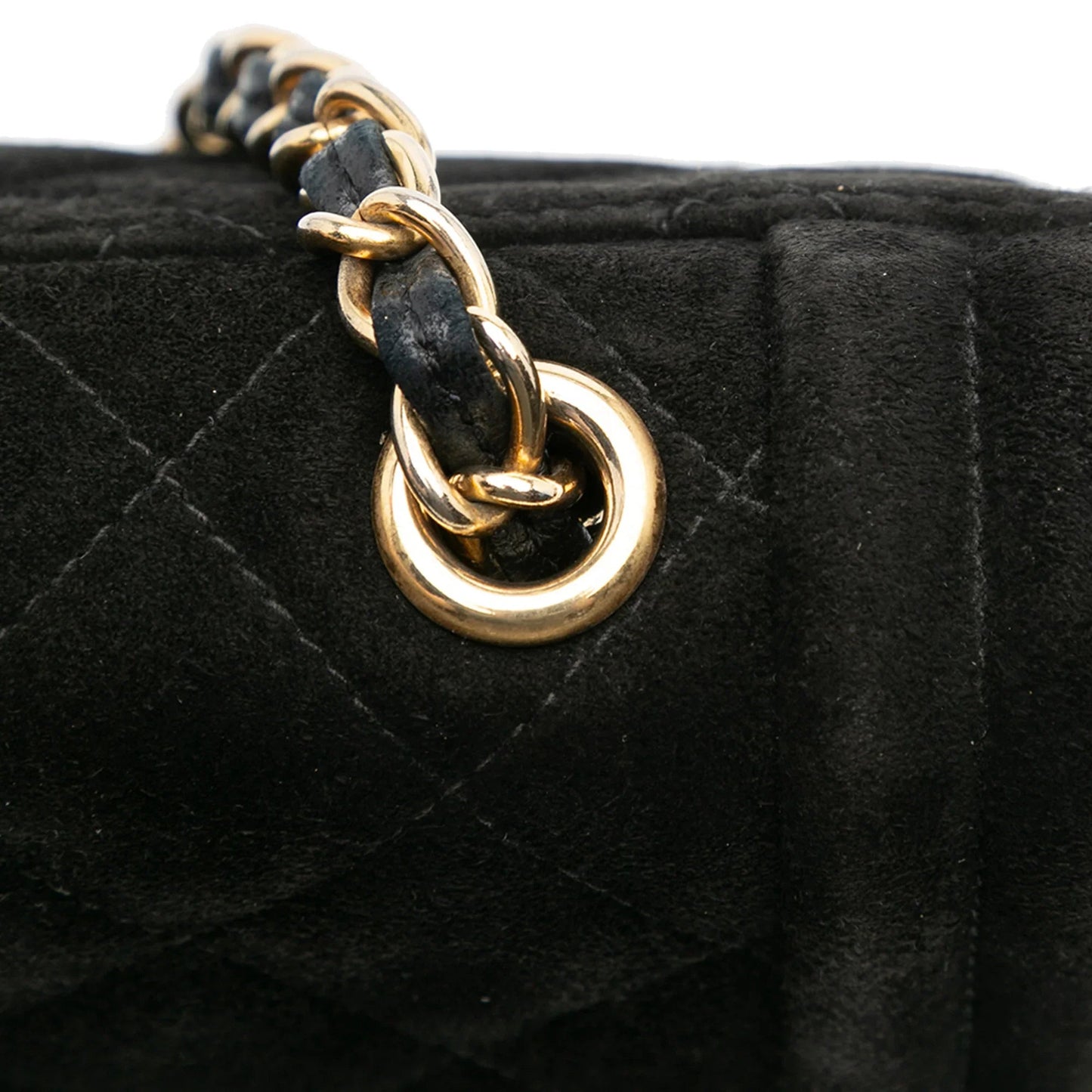 Black Chanel Quilted Suede Tassel Flap Crossbody Bag
