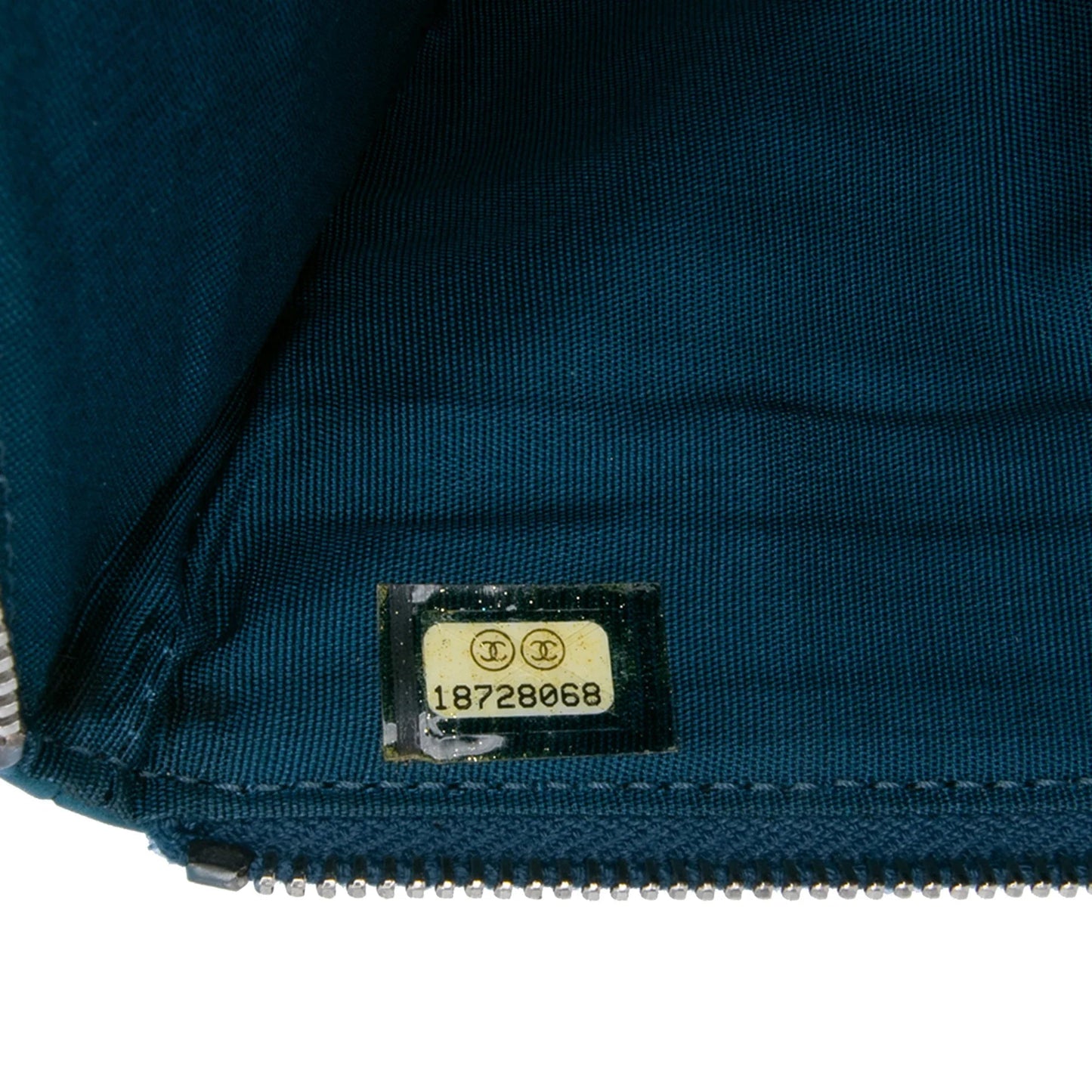 Blue Chanel Quilted Lambskin Multi Zip Case Clutch
