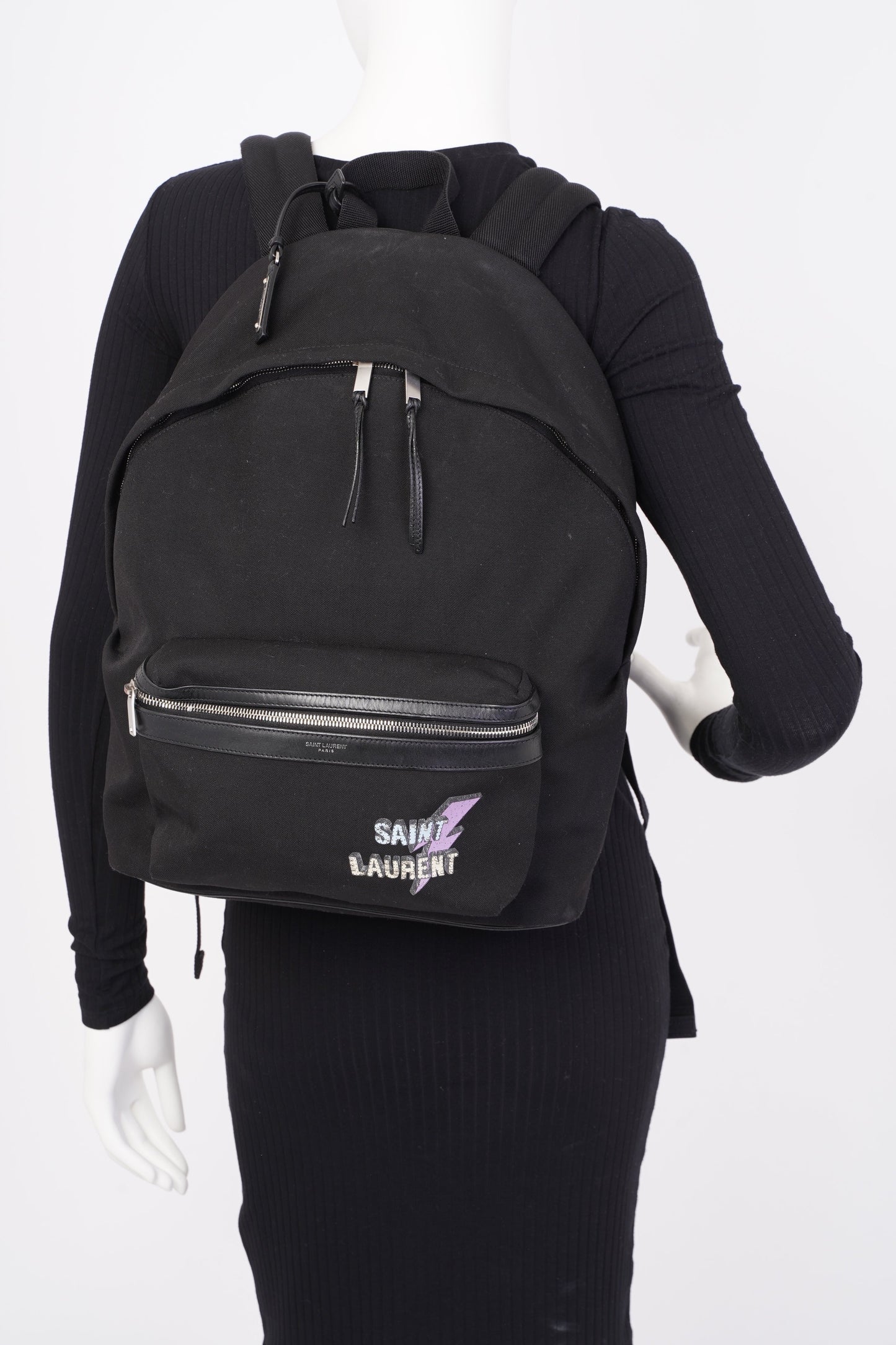 Saint Laurent   Print City Black Canvas