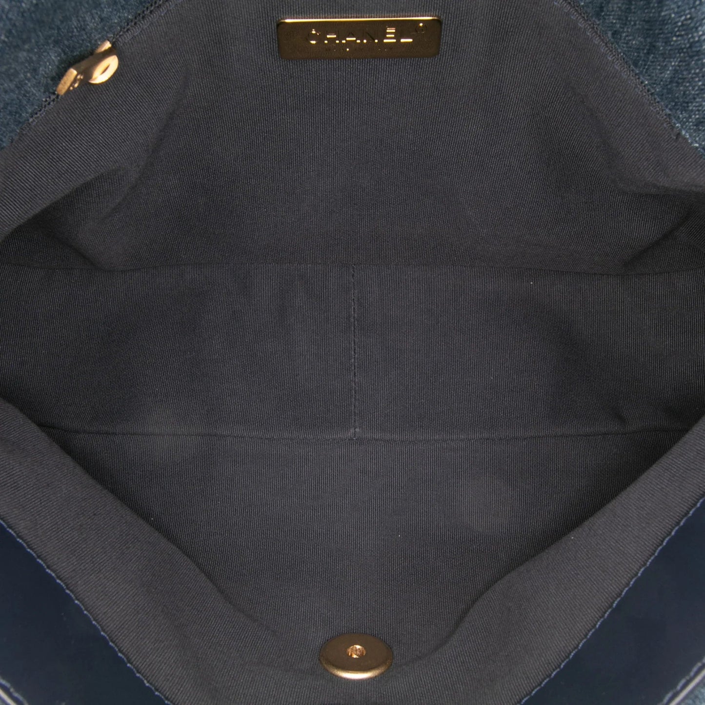 Blue Chanel Large Denim 19 Flap Satchel