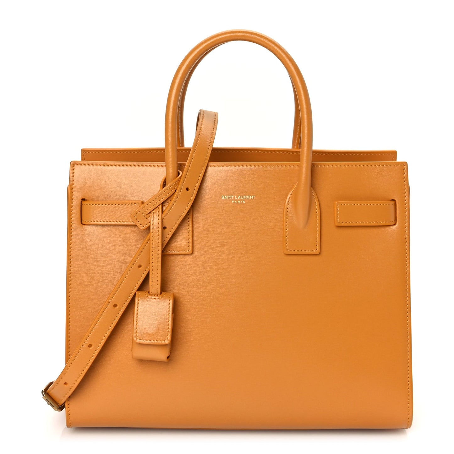Saint Laurent Palmelatto Calfskin Baby Sac De Jour Senape Yellow