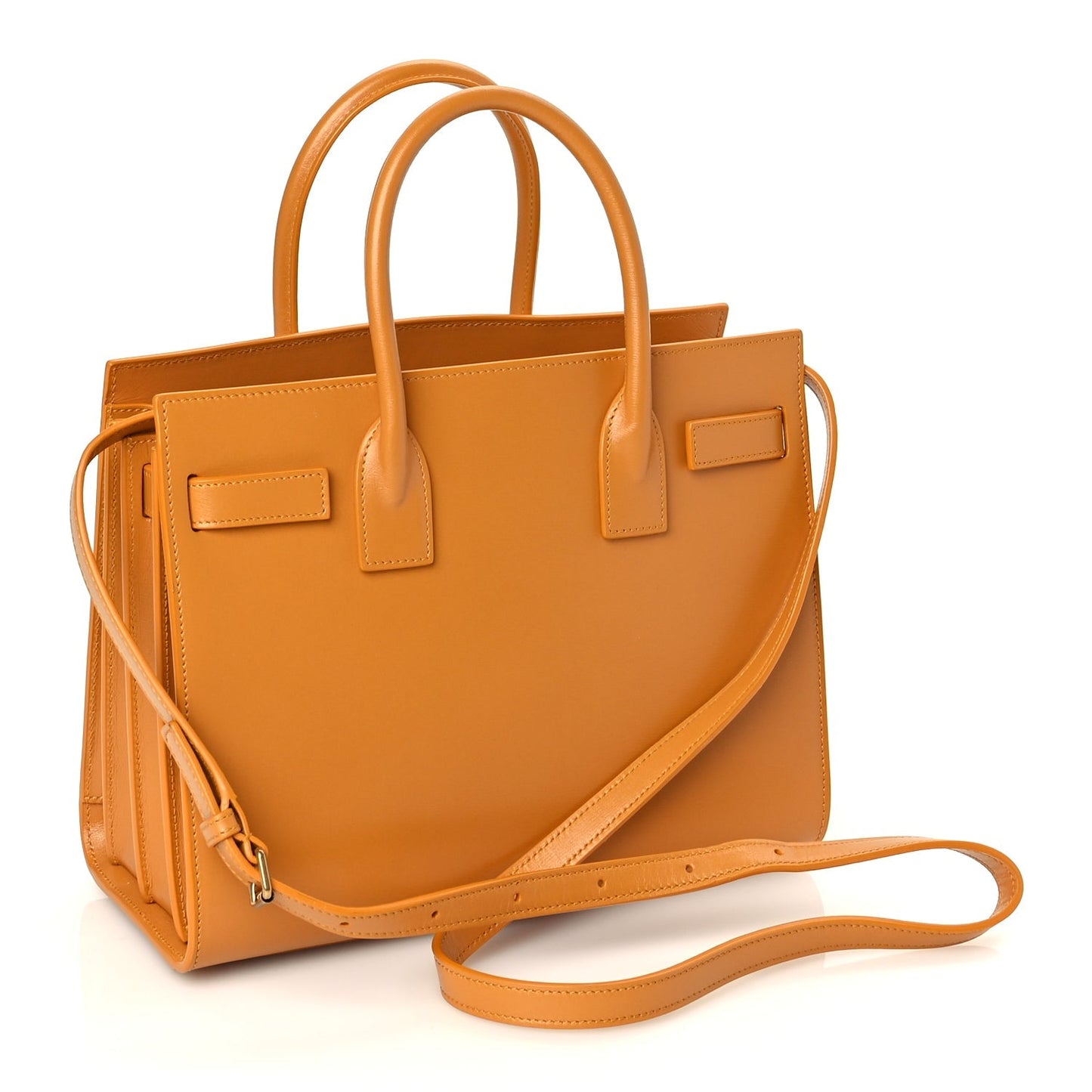 Saint Laurent Palmelatto Calfskin Baby Sac De Jour Senape Yellow